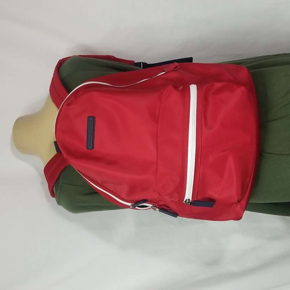 TOMMY HILFIGER RED NYLON BACKPACK